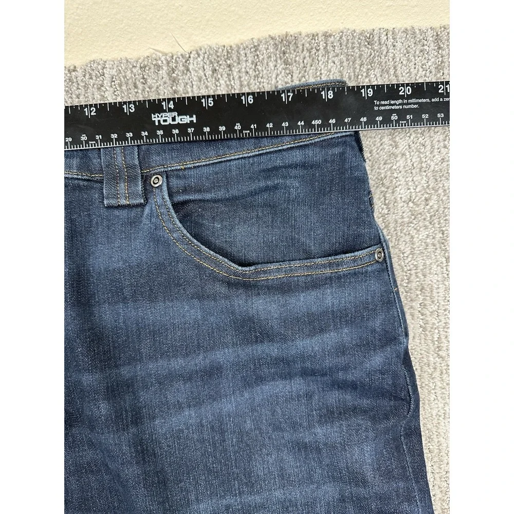 Duluth Trading Jeans Mens 37x34 Blue Ballroom Double Flex Straight Leg Denim